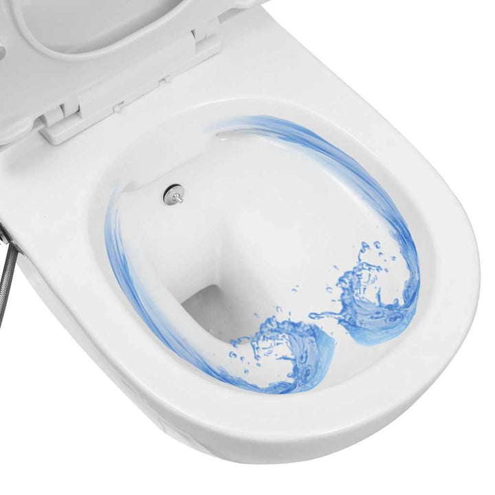 Vas De Toaletă Suspendat Cu Rezervor Încastrat, , Ceramică