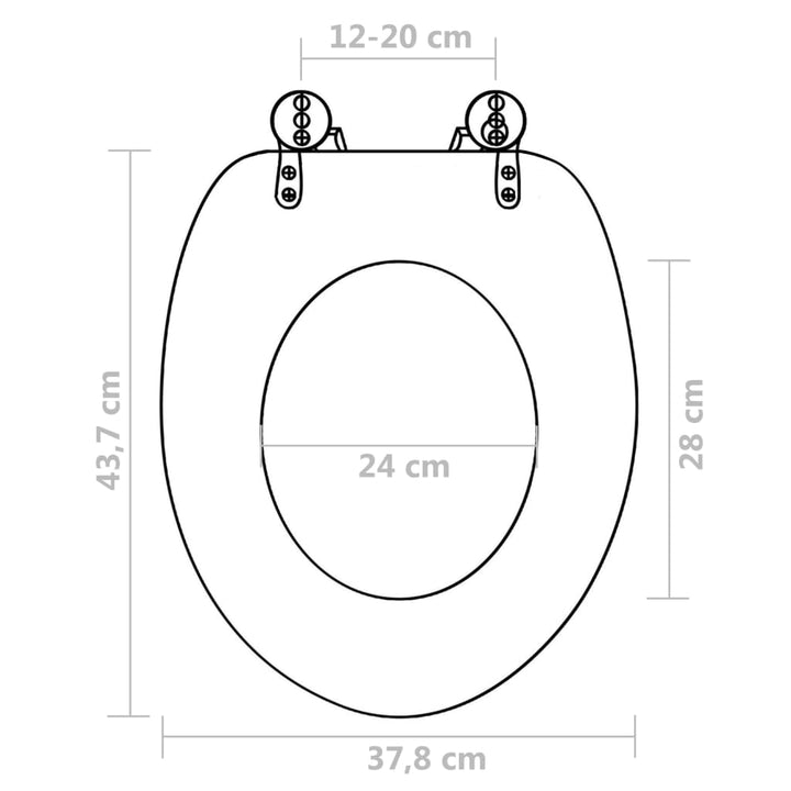 Scaune Wc Cu Capac, 2 Buc., Mdf, Model Savană