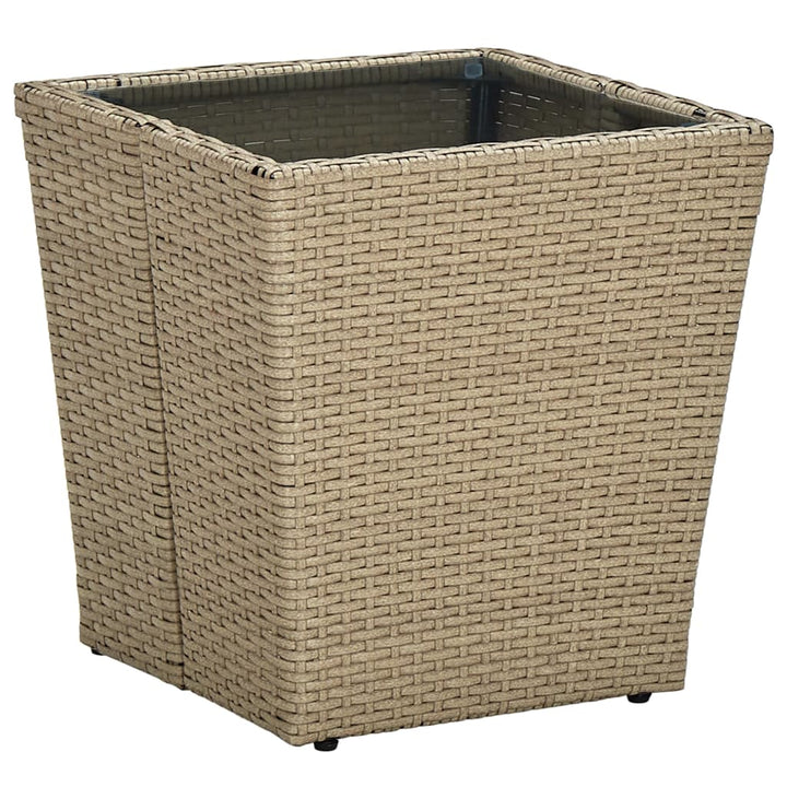 Masă De Ceai 41,5X41,5X43 Cm Poliratan Securizată