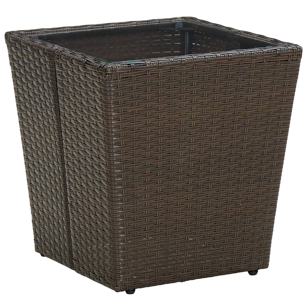 Masă De Ceai 41,5X41,5X43 Cm Poliratan Securizată