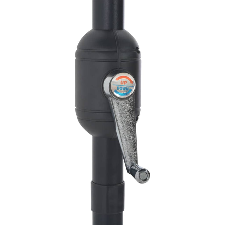 Umbrelă Balcon, Tijă Aluminiu Albastru 300X155X223Cm Semirotund