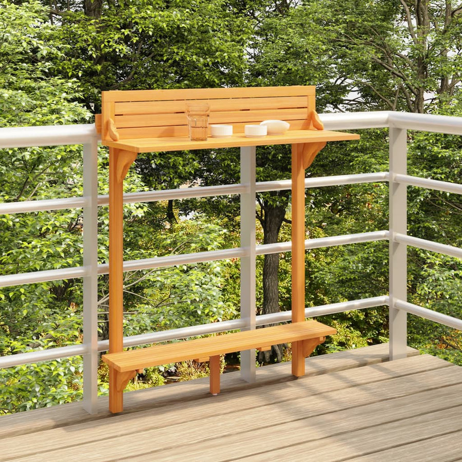Masă De Bar Pentru Balcon, 90X37X122,5 Cm, Lemn Masiv De Acacia