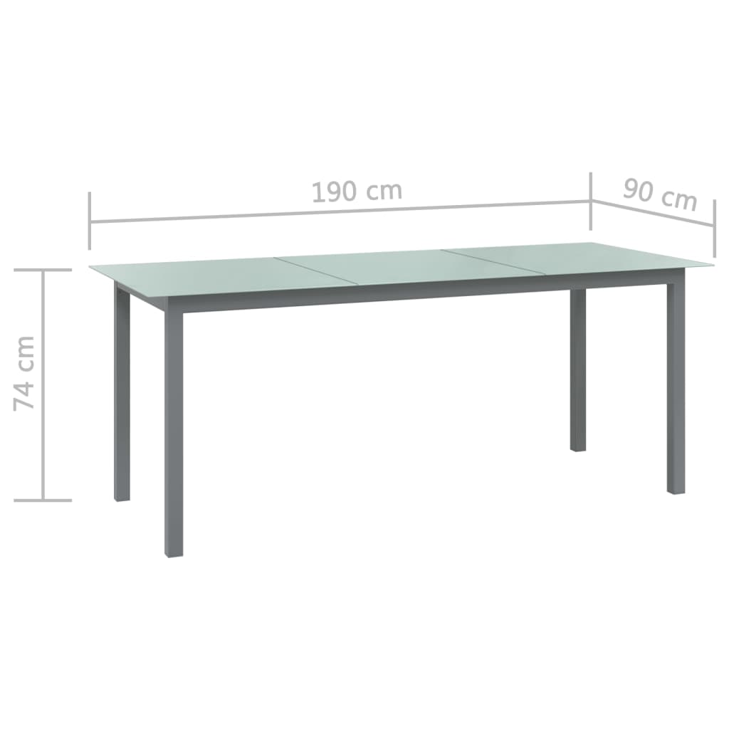 Masă De Grădină, , , Aluminiu Și Sticlă
