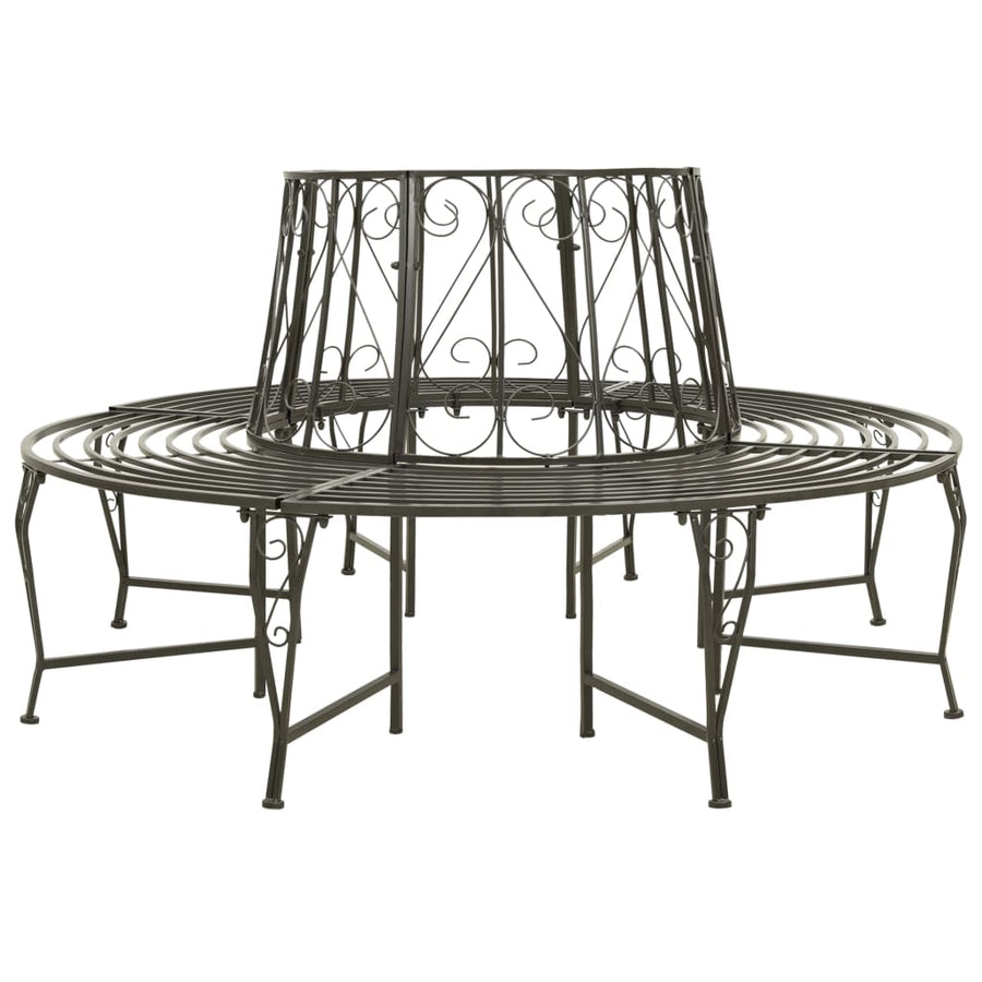 Bancă De Copac Pentru Grădină, 160 Cm, Oțel