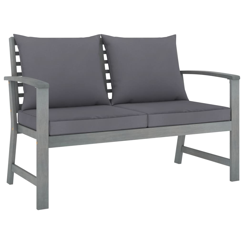 Bancă Grădină Cu Pernă, , 120 Cm, Lemn Masiv Acacia