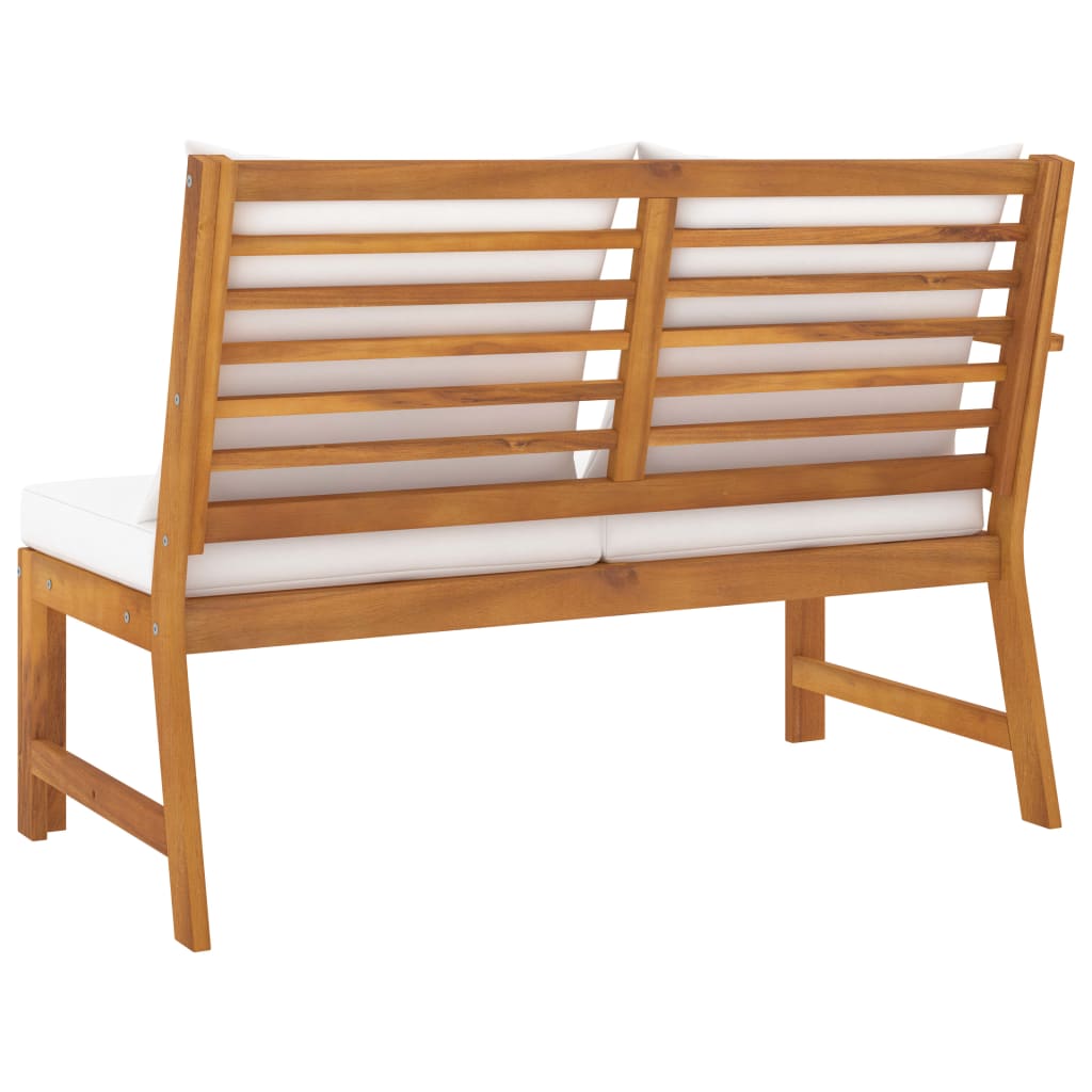 Bancă De Grădină, Perne , 114,5 Cm Lemn Masiv De Acacia