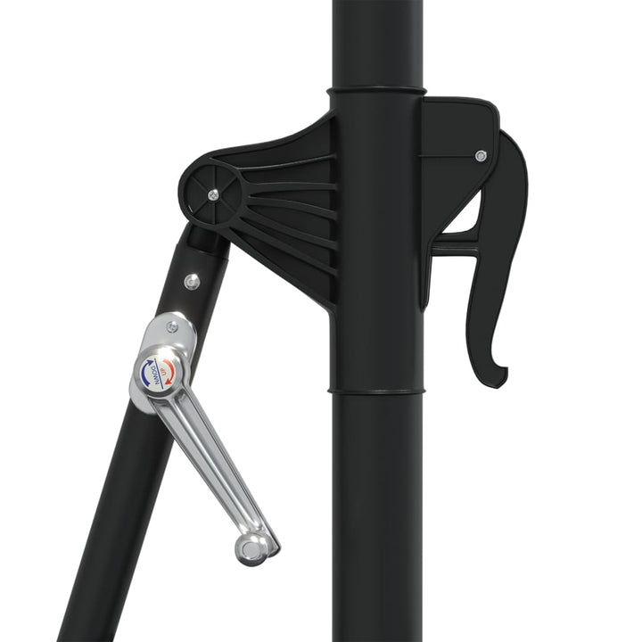 Umbrelă Soare Montaj Pe Perete Led Stâlp Metal 300 Cm