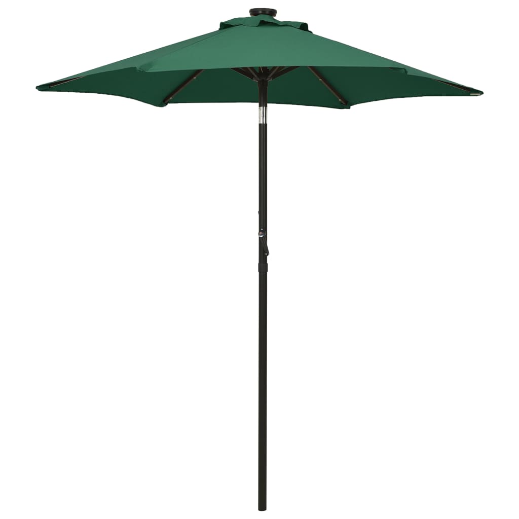 Umbrelă De Soare Cu Lumini Led, Cărămiziu, 200X211 Cm, Aluminiu