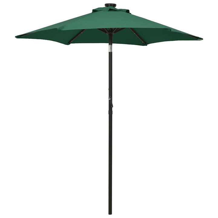 Umbrelă De Soare Cu Lumini Led, Cărămiziu, 200X211 Cm, Aluminiu