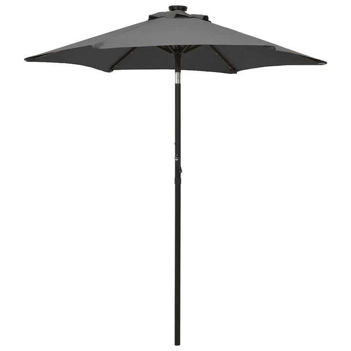 Umbrelă De Soare Cu Lumini Led, Cărămiziu, 200X211 Cm, Aluminiu