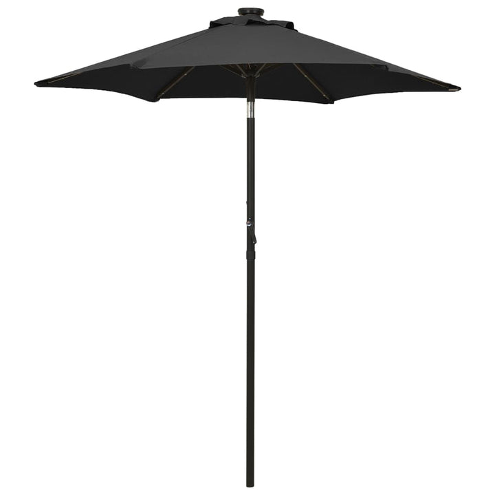 Umbrelă De Soare Cu Lumini Led, Cărămiziu, 200X211 Cm, Aluminiu