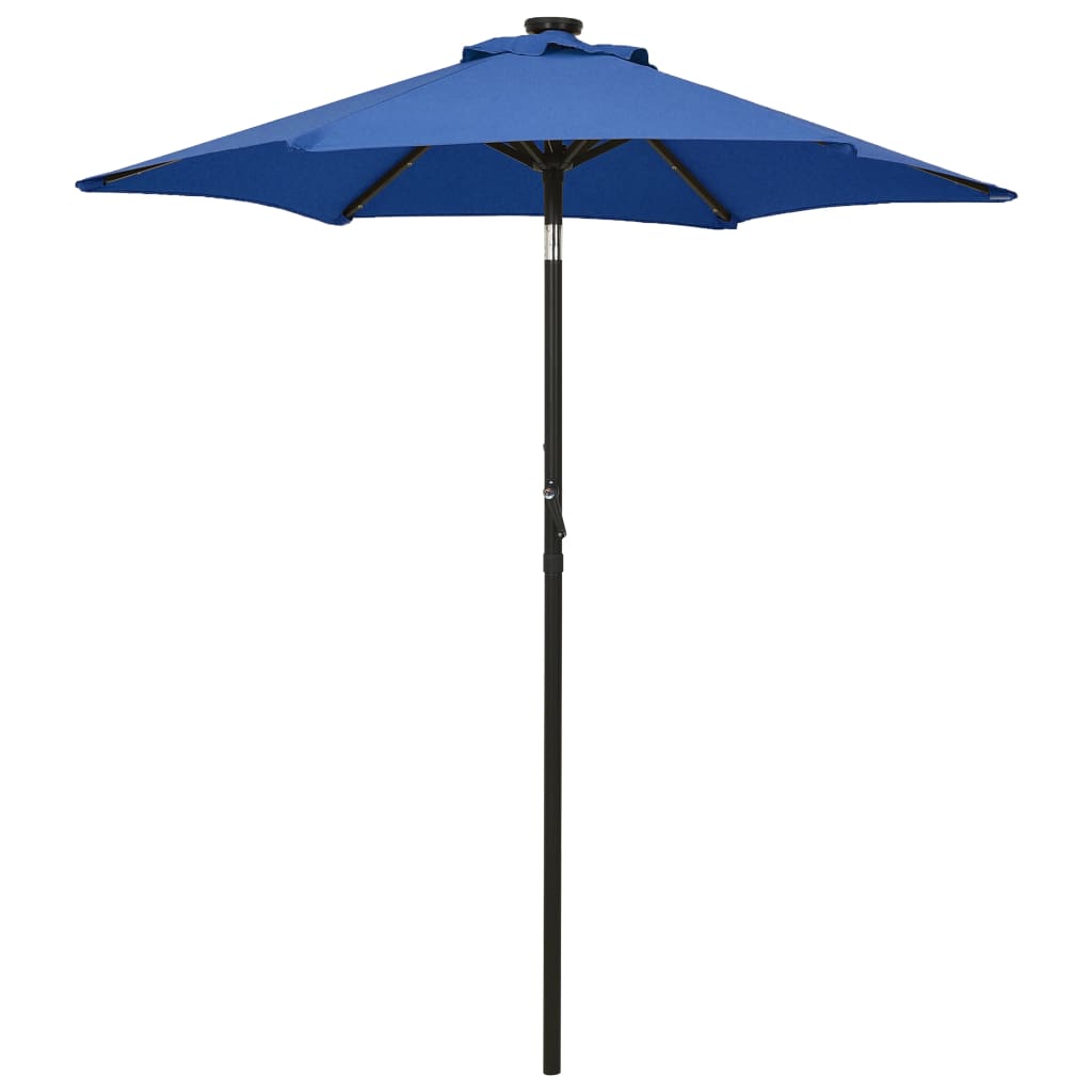 Umbrelă De Soare Cu Lumini Led, Cărămiziu, 200X211 Cm, Aluminiu