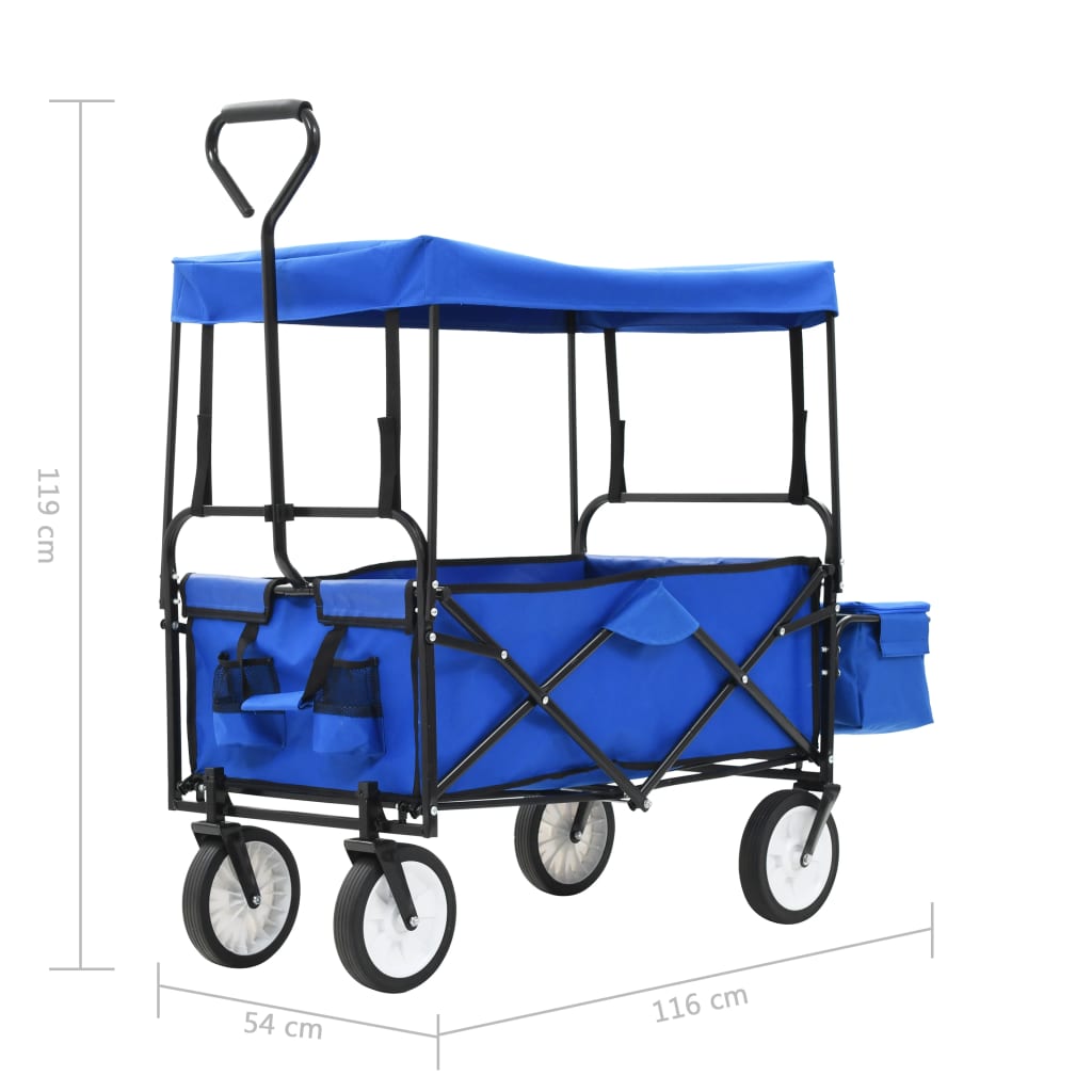 Cărucior Manual Pliabil Cu Copertină, , Oțel