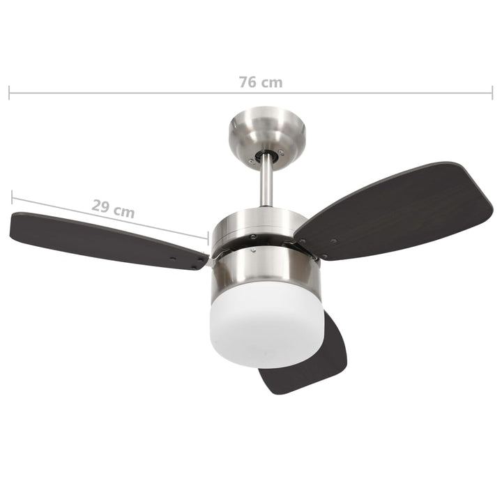 Ventilator Tavan Cu Iluminare/Telecomandă, , 76 Cm