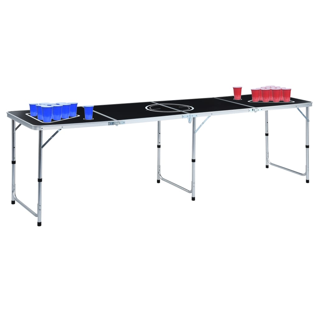 Masă De Joc Ping Pong Și Bere Cu Căni Și Bile, Pliantă, 240 Cm