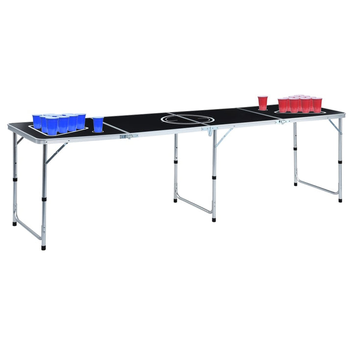 Masă De Joc Ping Pong Și Bere Cu Căni Și Bile, Pliantă, 240 Cm
