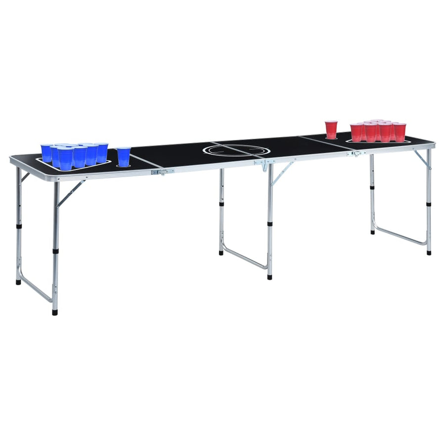 Masă De Joc Ping Pong Și Bere Cu Căni Și Bile, Pliantă, 240 Cm