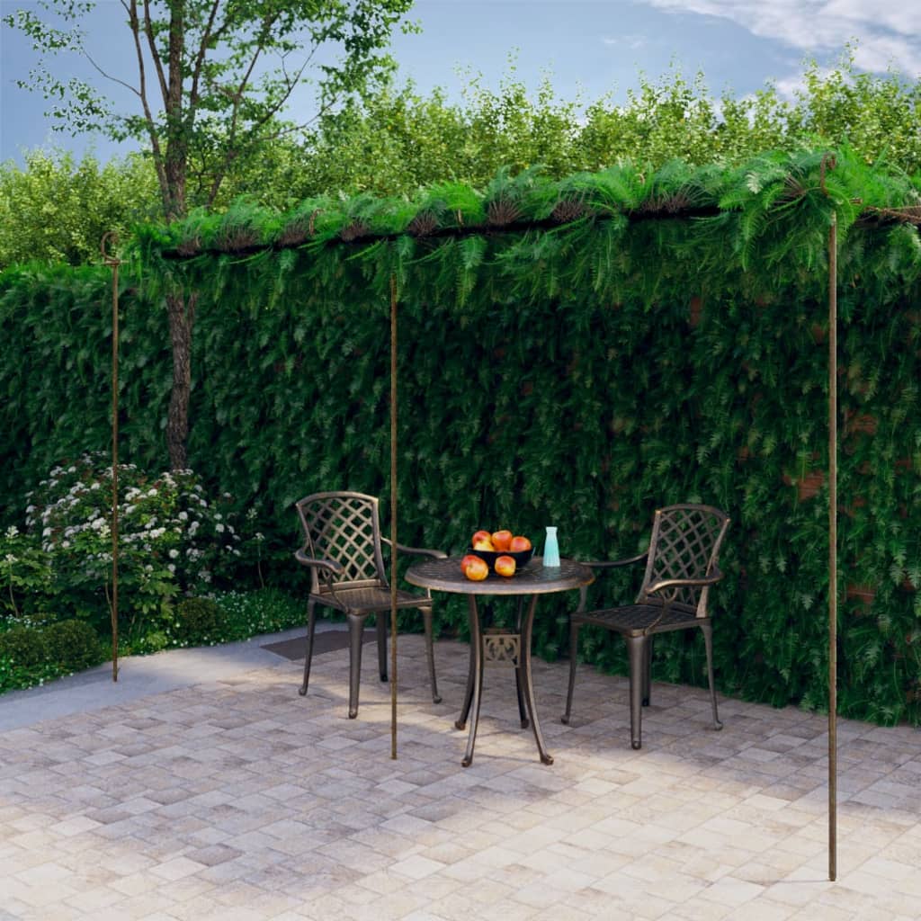 Pergolă De Grădină, Maro Antic, 3X3X2,5 M, Fier