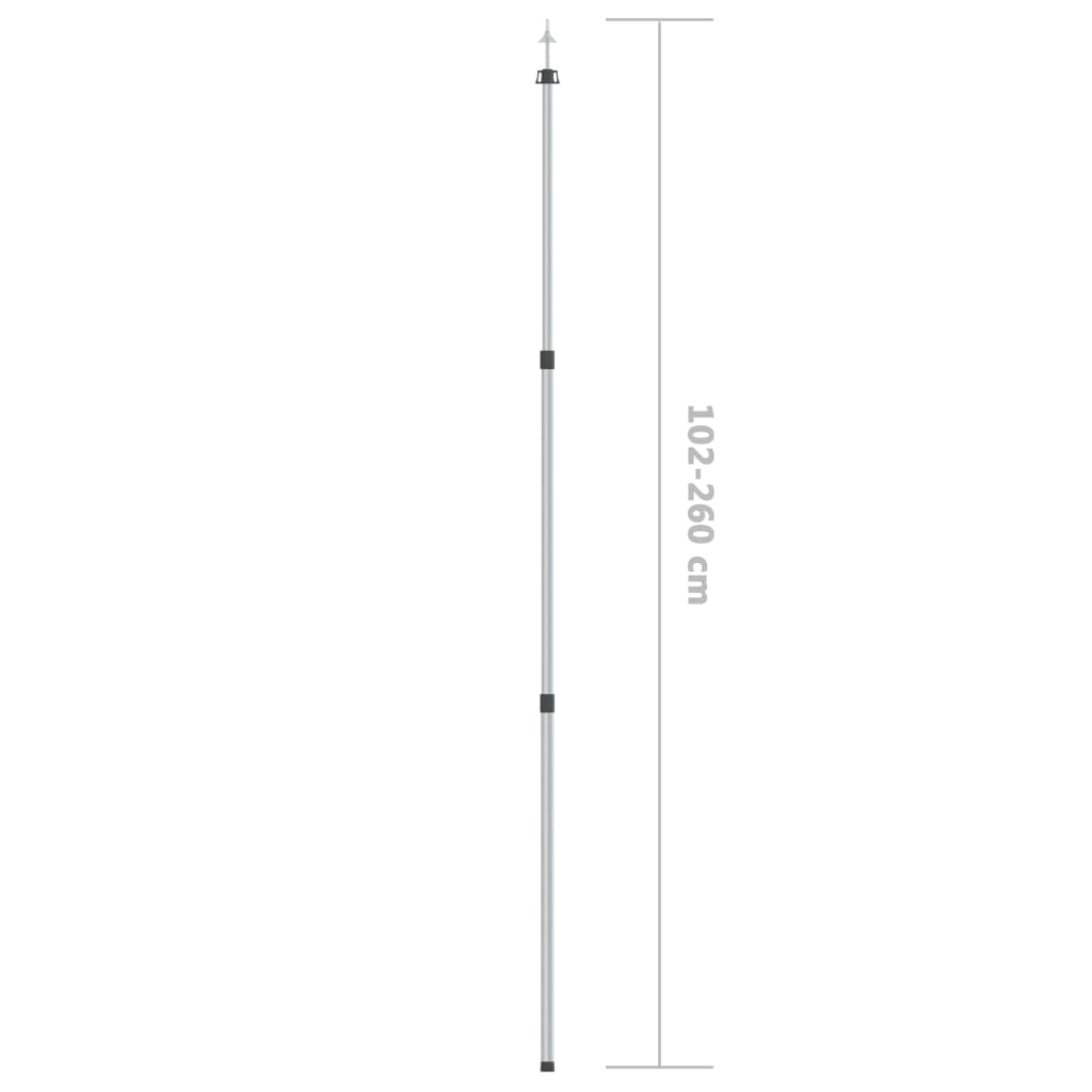 Stâlp Telescopic Pentru Prelată, 102-260 Cm, Aluminiu