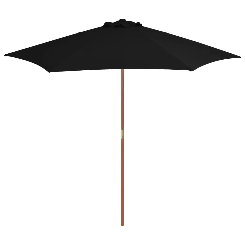 Umbrelă De Soare Cu Stâlp De Lemn, Alb , 270X270 Cm