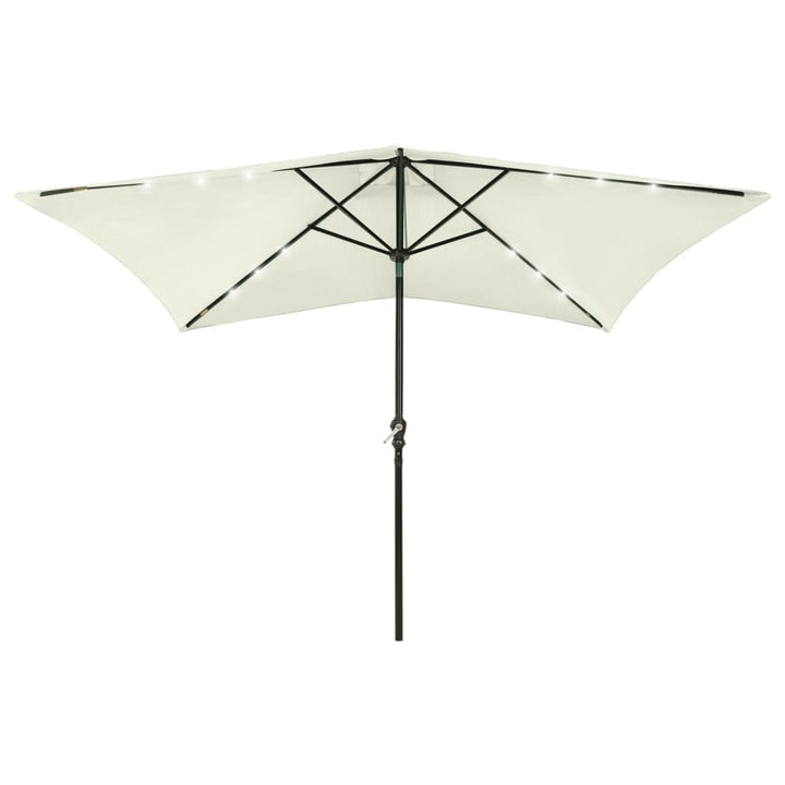 Umbrelă De Soare Cu Stâlp Din Oțel & Led-Uri, , 2X3 M