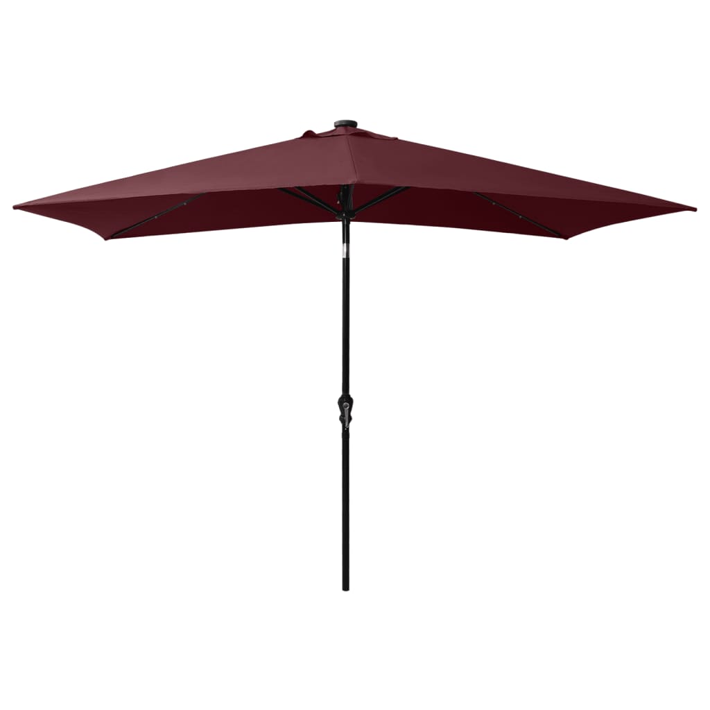 Umbrelă De Soare Cu Stâlp Din Oțel & Led-Uri, , 2X3 M