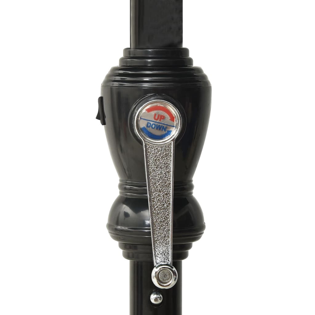 Umbrelă De Soare Cu Stâlp Din Oțel & Led-Uri, , 2X3 M