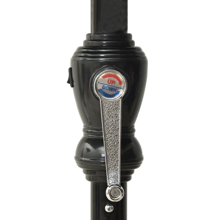 Umbrelă De Soare Cu Stâlp Din Oțel & Led-Uri, , 2X3 M