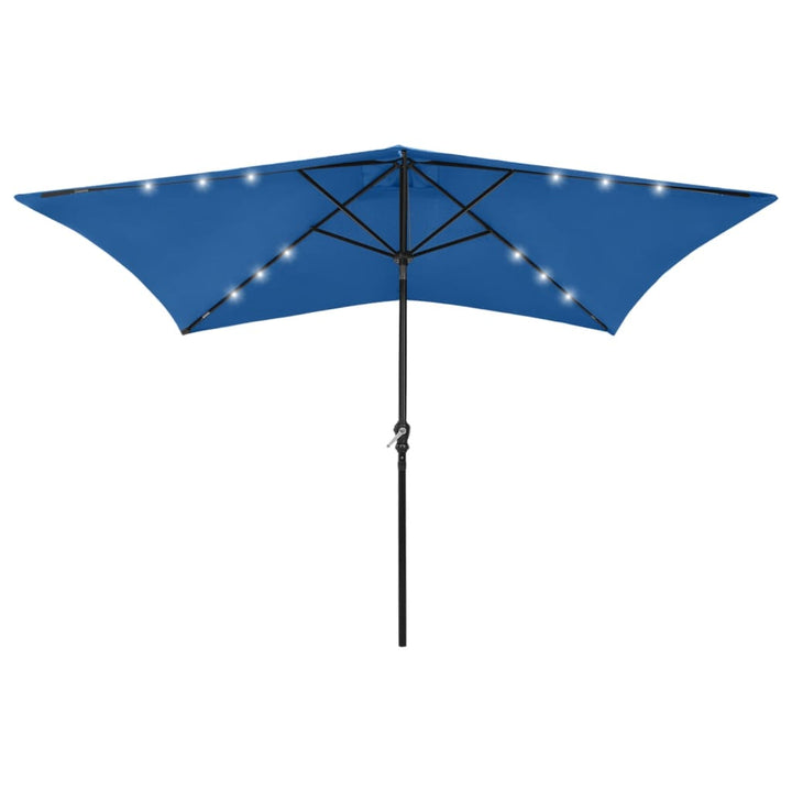 Umbrelă De Soare Cu Stâlp Din Oțel & Led-Uri, , 2X3 M