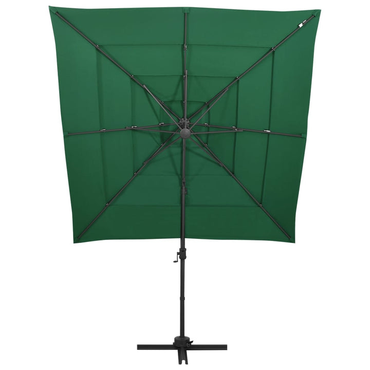 Umbrelă De Soare 4 Niveluri, Stâlp Aluminiu, , 250X250 Cm