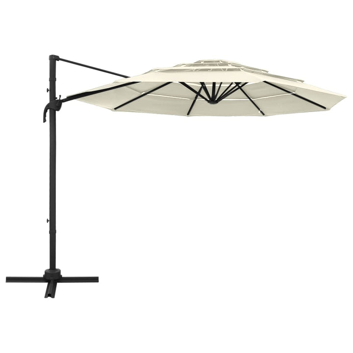 Umbrelă De Soare 4 Niveluri, Stâlp De Aluminiu, , 3X3 M