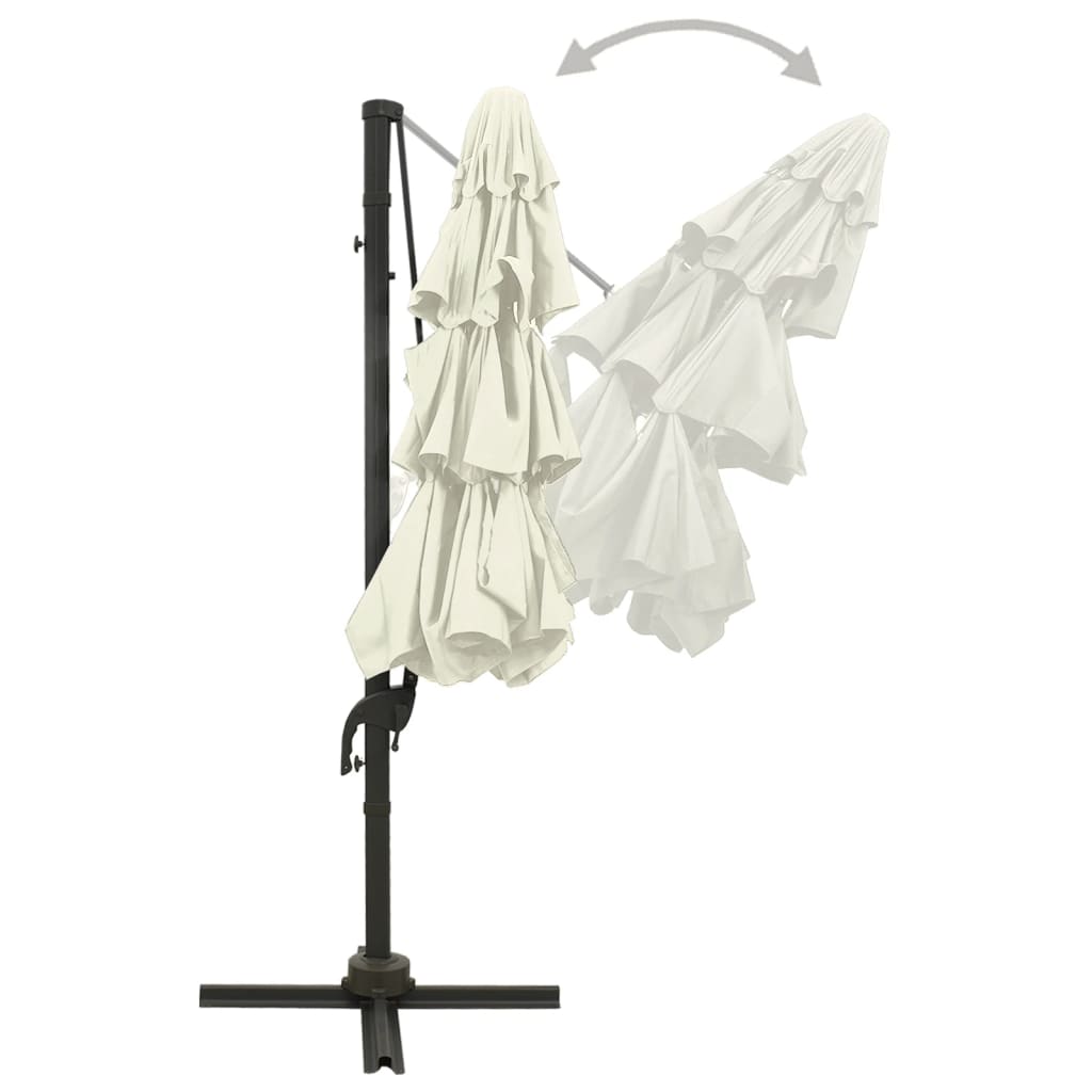 Umbrelă De Soare 4 Niveluri, Stâlp De Aluminiu, , 3X3 M