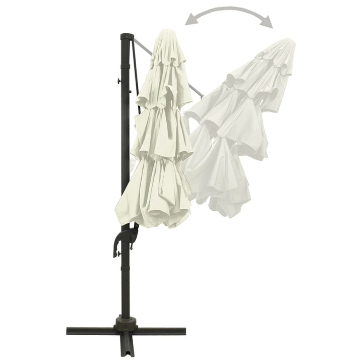 Umbrelă De Soare 4 Niveluri, Stâlp De Aluminiu, , 3X3 M