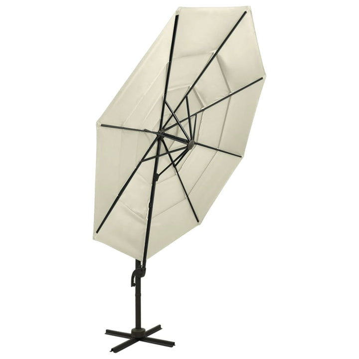 Umbrelă De Soare 4 Niveluri, Stâlp De Aluminiu, , 3X3 M