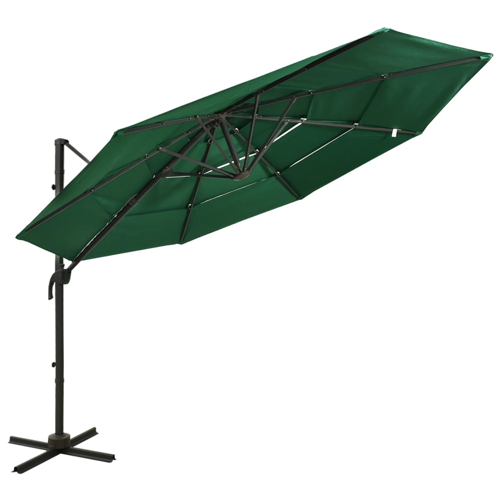 Umbrelă De Soare 4 Niveluri, Stâlp De Aluminiu, , 3X3 M