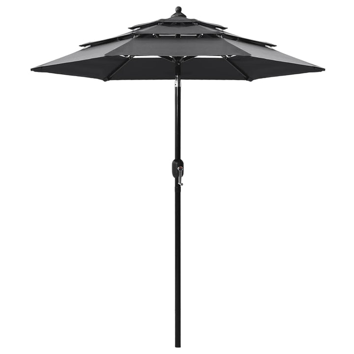 Umbrelă De Grădină 3 Niveluri, Stâlp Aluminiu, Taupe, 2,5 M