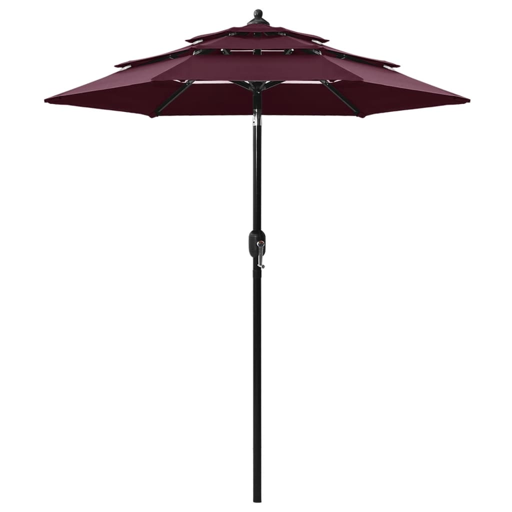 Umbrelă De Grădină 3 Niveluri, Stâlp Aluminiu, Taupe, 2,5 M