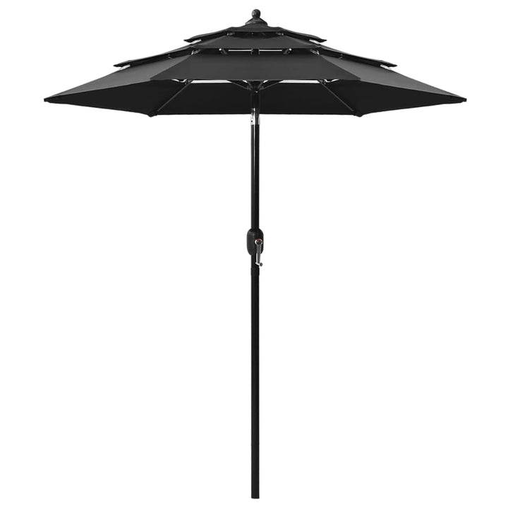 Umbrelă De Grădină 3 Niveluri, Stâlp Aluminiu, Taupe, 2,5 M
