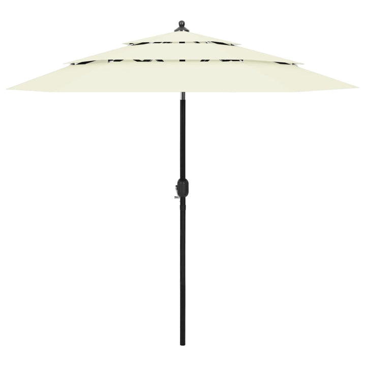 Umbrelă De Grădină 3 Niveluri, Stâlp Aluminiu, Taupe, 2,5 M