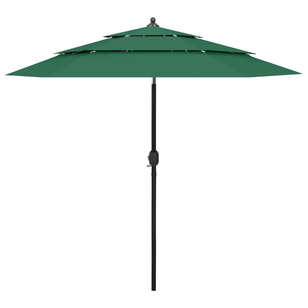 Umbrelă De Grădină 3 Niveluri, Stâlp Aluminiu, Taupe, 2,5 M