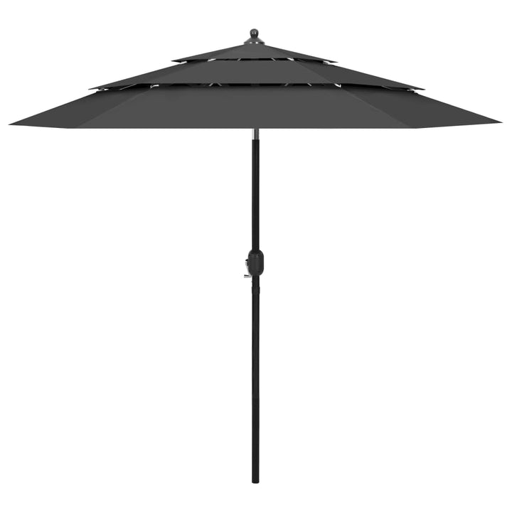 Umbrelă De Grădină 3 Niveluri, Stâlp Aluminiu, Taupe, 2,5 M