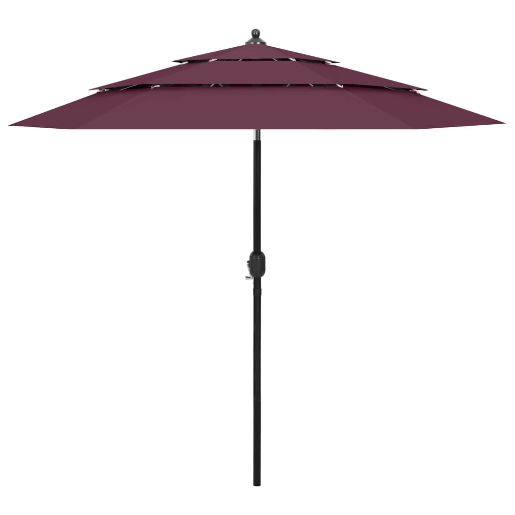 Umbrelă De Grădină 3 Niveluri, Stâlp Aluminiu, Taupe, 2,5 M
