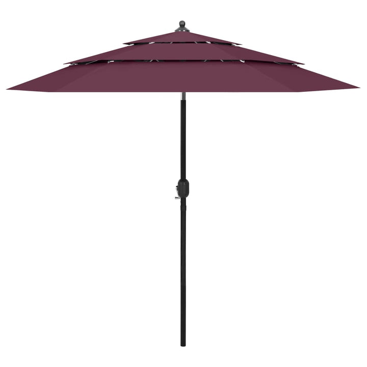 Umbrelă De Grădină 3 Niveluri, Stâlp Aluminiu, Taupe, 2,5 M
