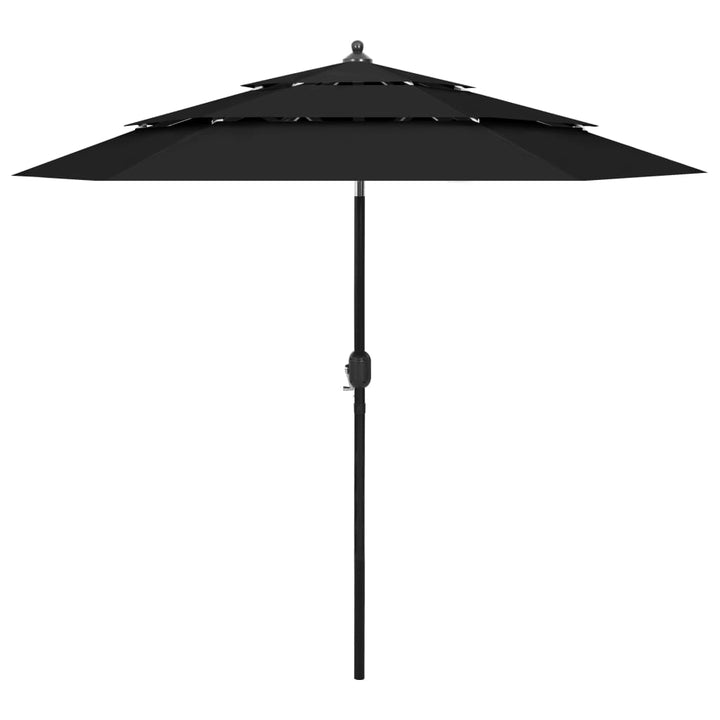 Umbrelă De Grădină 3 Niveluri, Stâlp Aluminiu, Taupe, 2,5 M