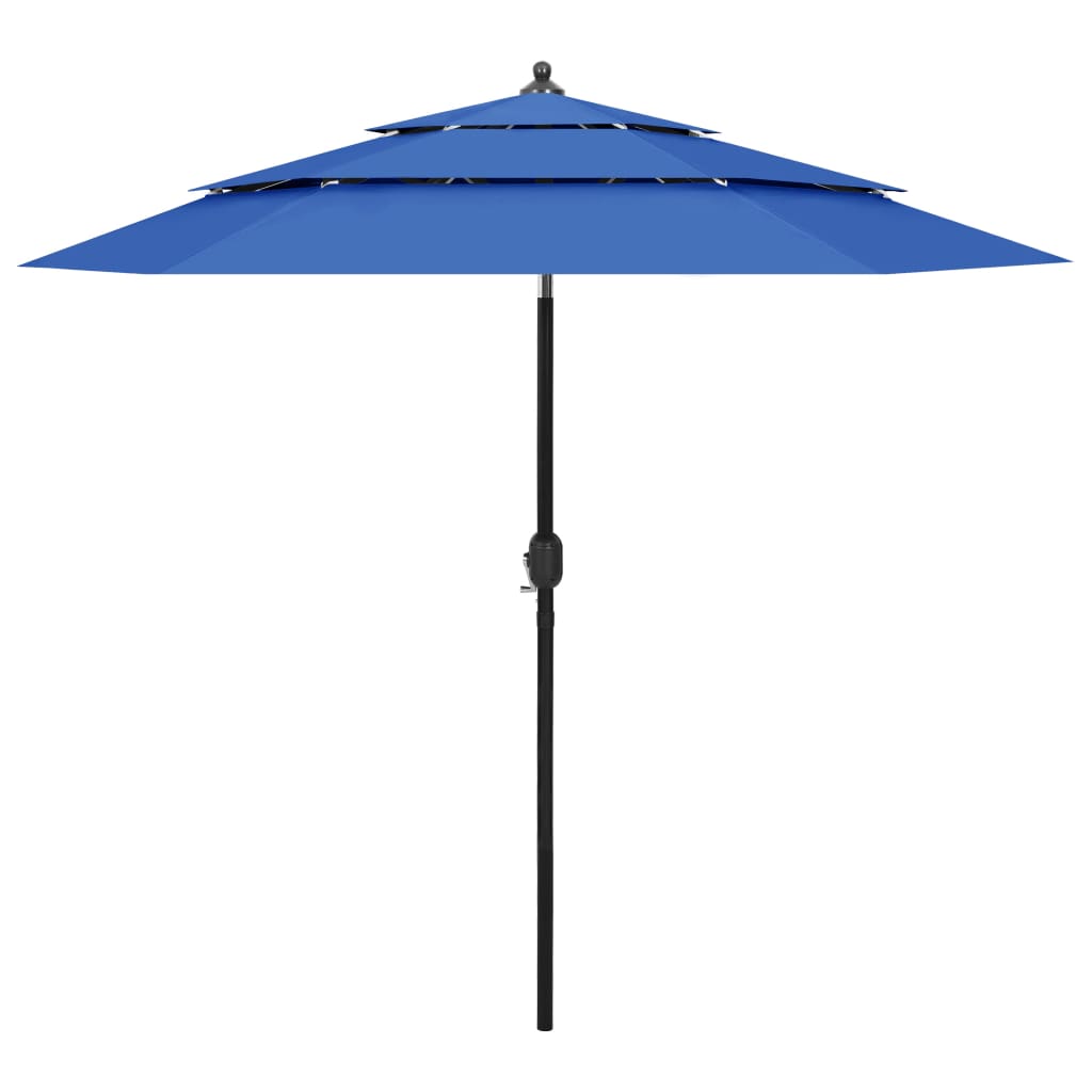 Umbrelă De Grădină 3 Niveluri, Stâlp Aluminiu, Taupe, 2,5 M