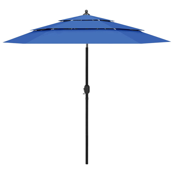 Umbrelă De Grădină 3 Niveluri, Stâlp Aluminiu, Taupe, 2,5 M