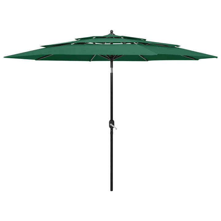 Umbrelă De Grădină 3 Niveluri, Stâlp Aluminiu, Taupe, 2,5 M