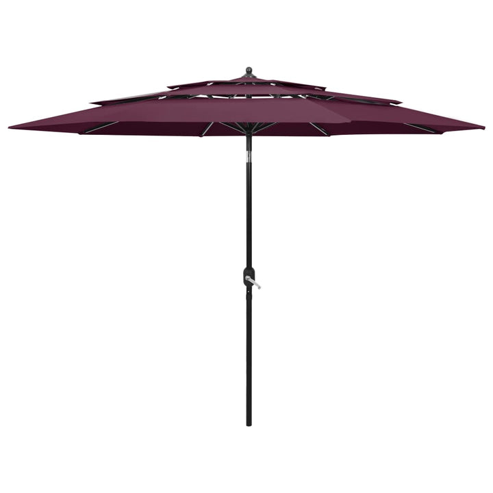 Umbrelă De Grădină 3 Niveluri, Stâlp Aluminiu, Taupe, 2,5 M