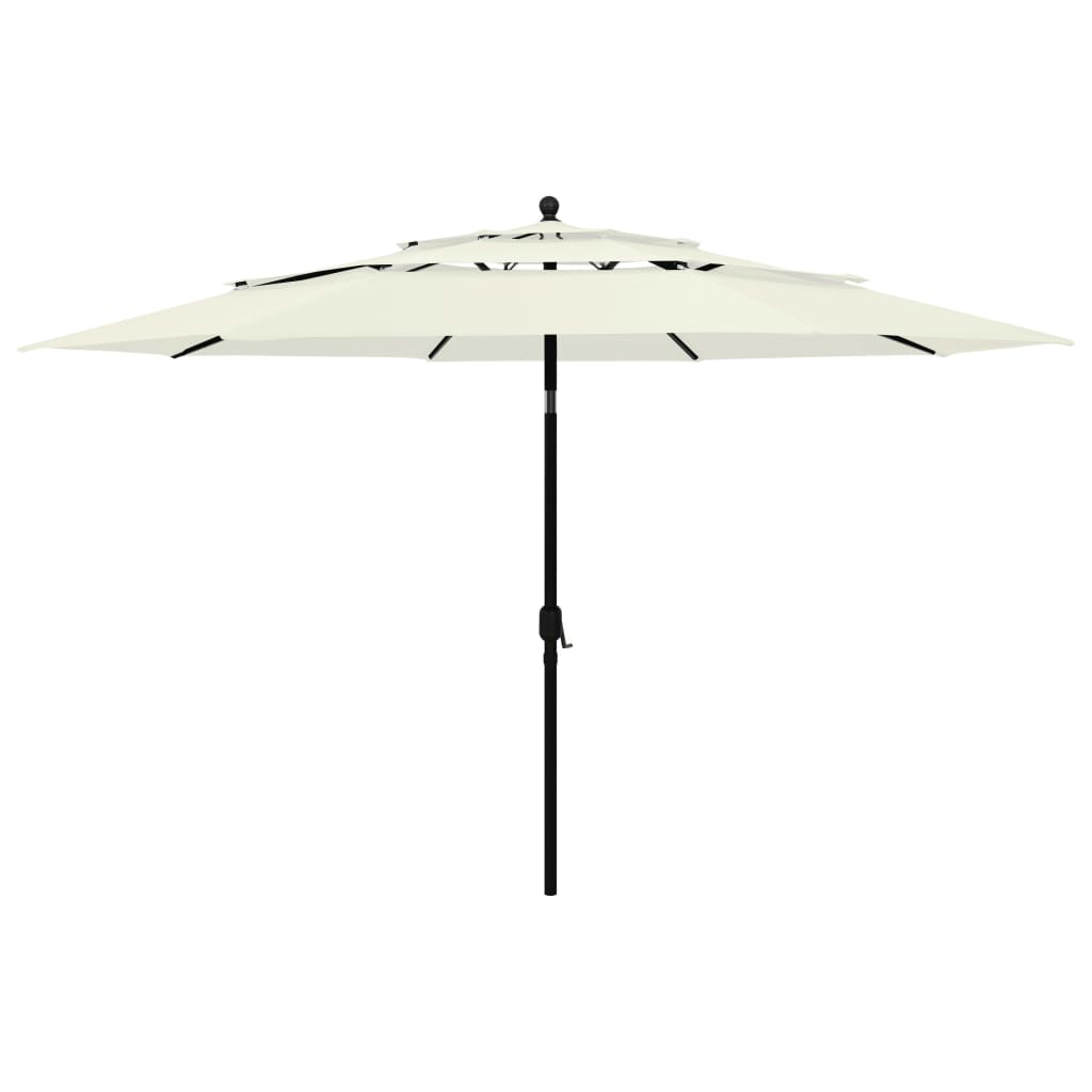 Umbrelă De Grădină 3 Niveluri, Stâlp Aluminiu, Taupe, 2,5 M