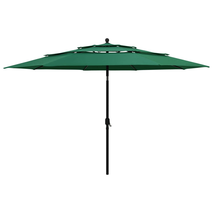 Umbrelă De Grădină 3 Niveluri, Stâlp Aluminiu, Taupe, 2,5 M